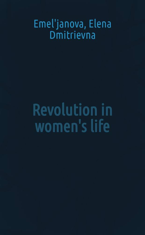 Revolution in women's life