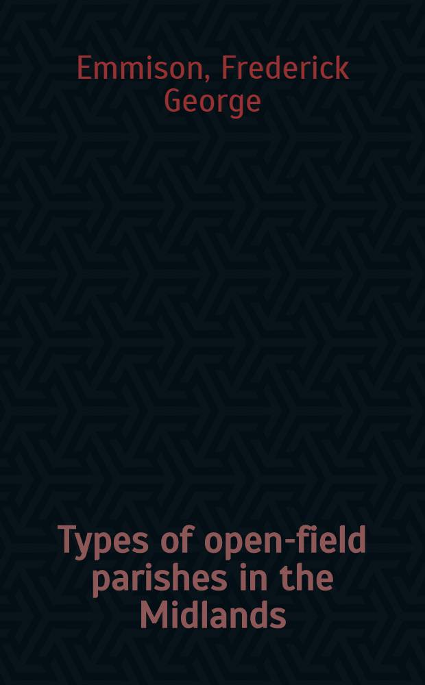 Types of open-field parishes in the Midlands