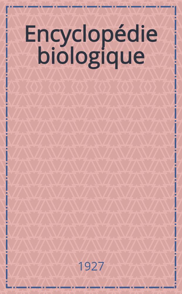 Encyclopédie biologique
