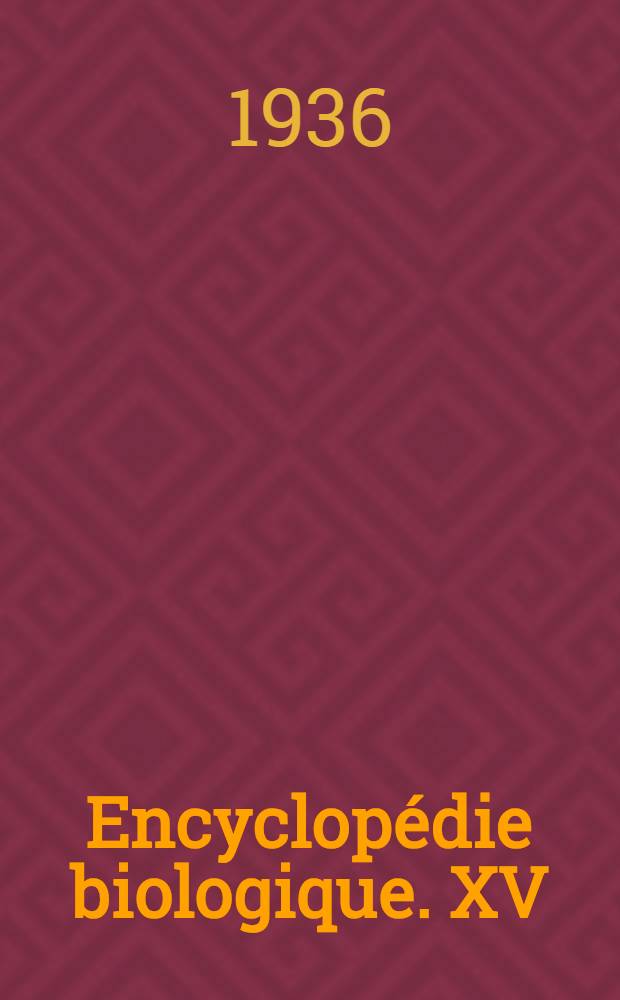 Encyclopédie biologique. XV : Faune du centre africain français (mammifères et oiseaux)