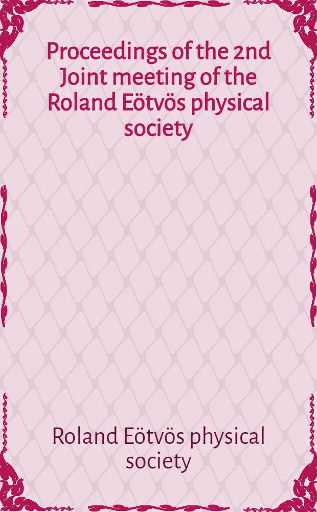 Proceedings of the 2nd Joint meeting of the Roland E&ouml;tv&ouml;s physical society (Vacuum physics and thin films sections) and the Austrian vacuum society, 27-29 Oct. 1981, Karl Fl&ouml;ttl centre, Brunn am Gebirge, Austria