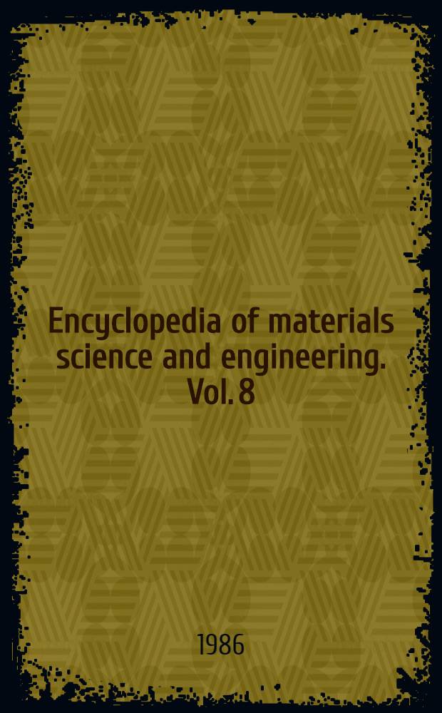 Encyclopedia of materials science and engineering. Vol. 8 : Indexes