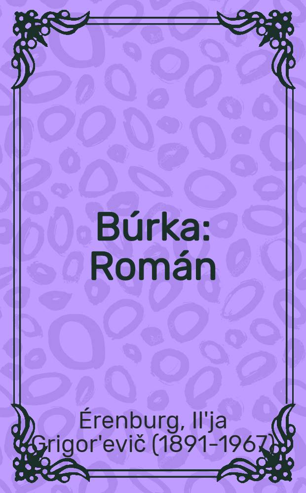 Búrka : Román