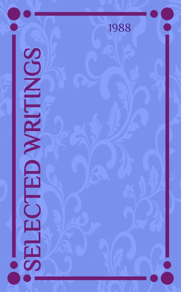 Selected writings