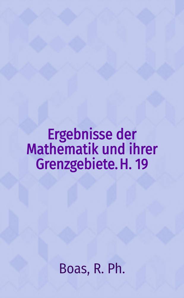 Ergebnisse der Mathematik und ihrer Grenzgebiete. H. 19 : Polynomial expansions of analytic functions