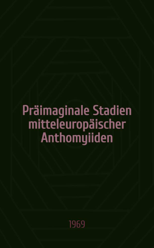 Präimaginale Stadien mitteleuropäischer Anthomyiiden (Diptera). 1 : T. 1