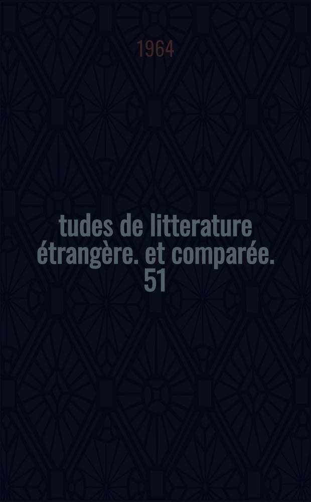 &Eacute;tudes de litterature &eacute;trang&egrave;re. et compar&eacute;e. 51 : Deux Russes-&eacute;crivains fran&ccedil;ais