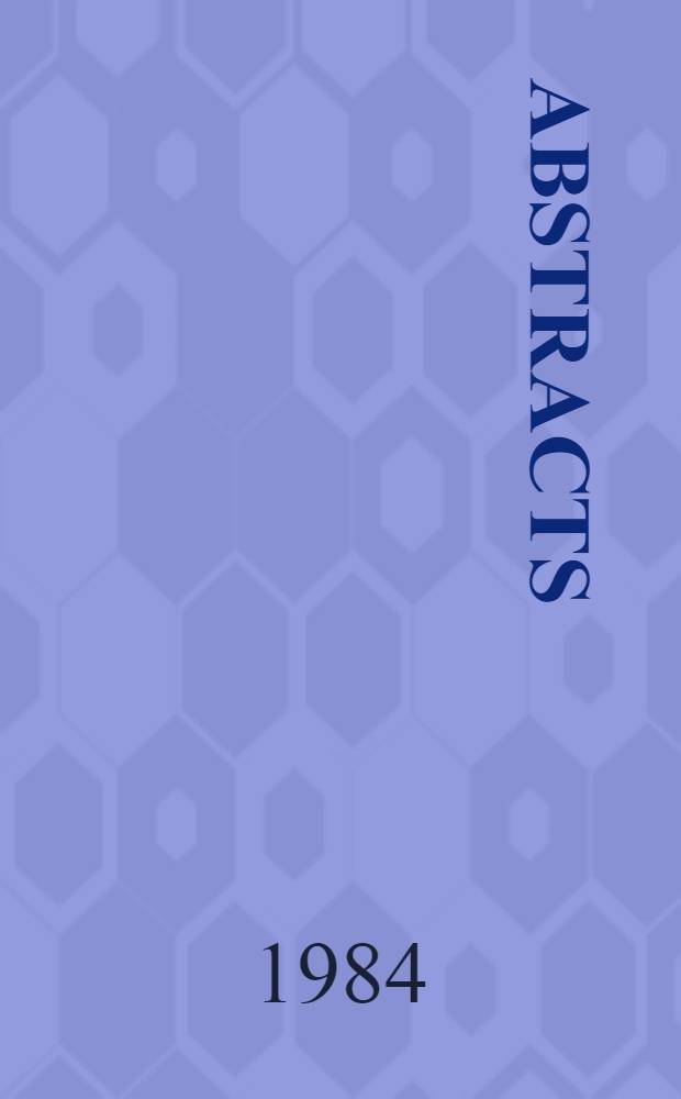 [Abstracts]
