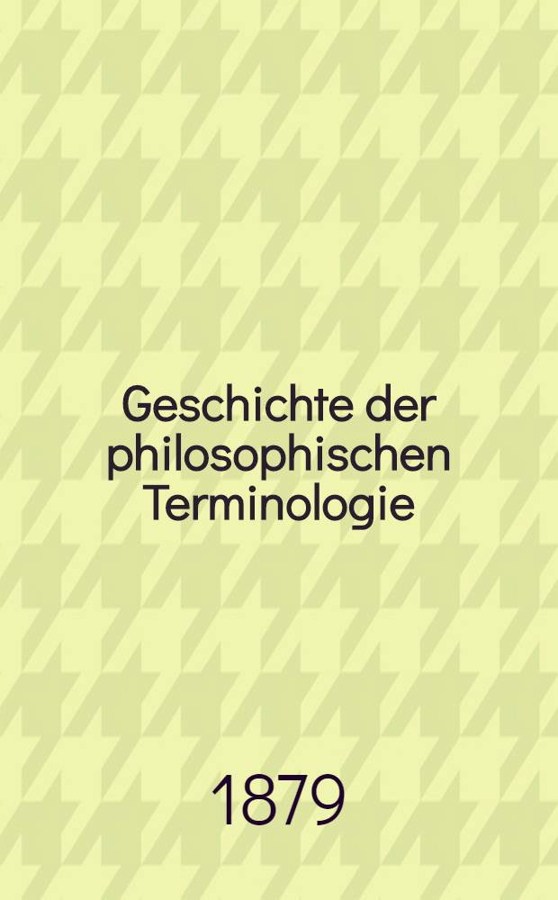 Geschichte der philosophischen Terminologie