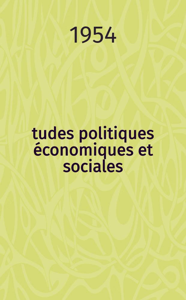 Études politiques économiques et sociales : Collection publ. sous le patronage de la Fondation nationale des sciences politiques. 6 : Économie agricole dans le monde