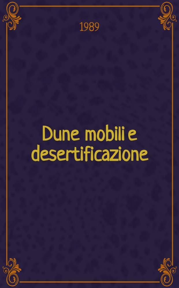 Dune mobili e desertificazione