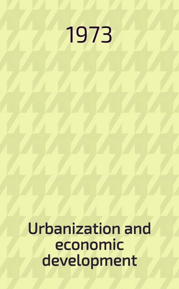 Urbanization and economic development