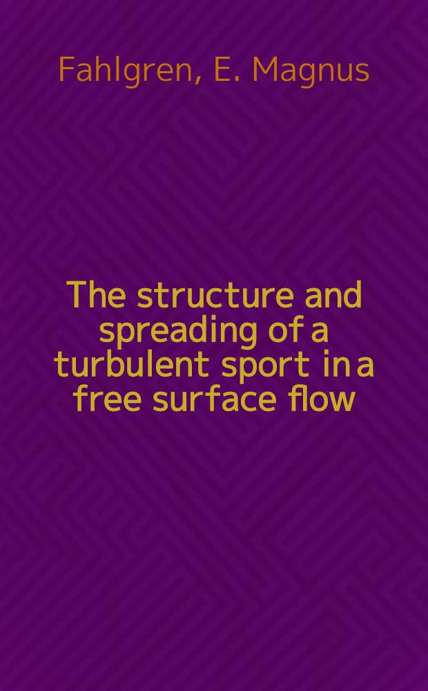 The structure and spreading of a turbulent sport in a free surface flow