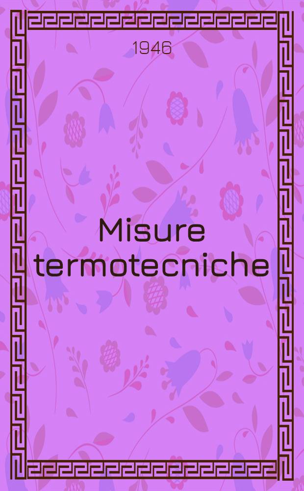 Misure termotecniche