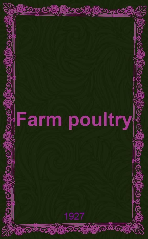 Farm poultry