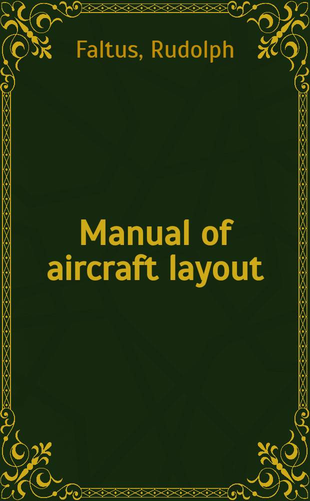 Manual of aircraft layout