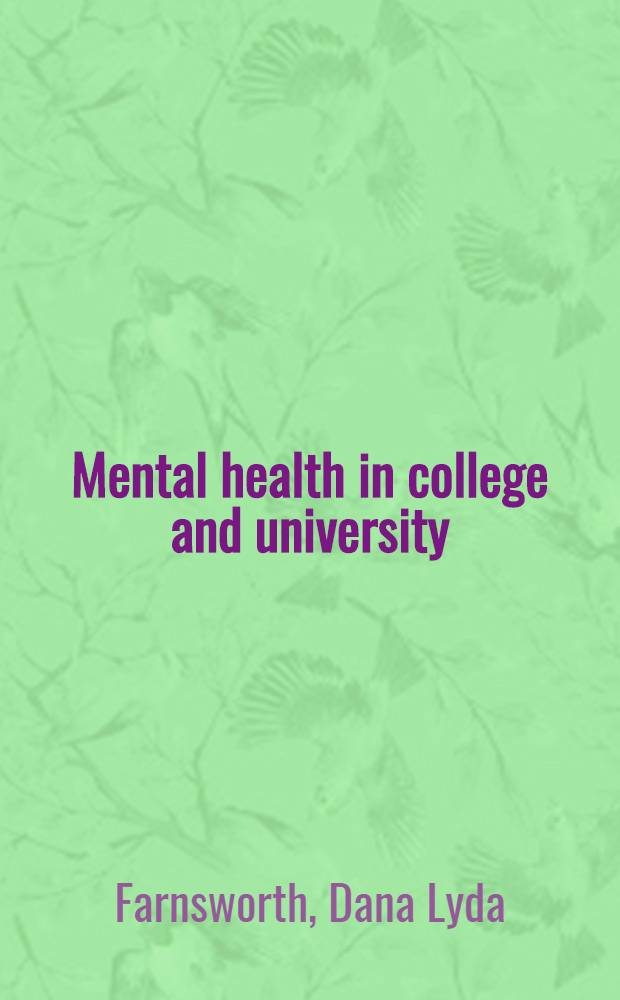 Mental health in college and university
