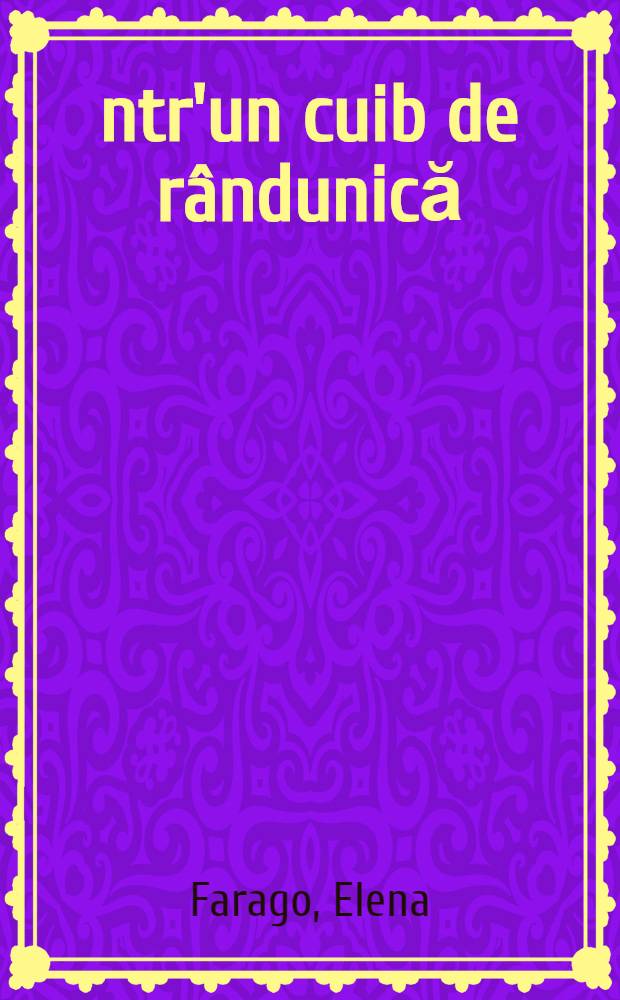 Într'un cuib de rândunică