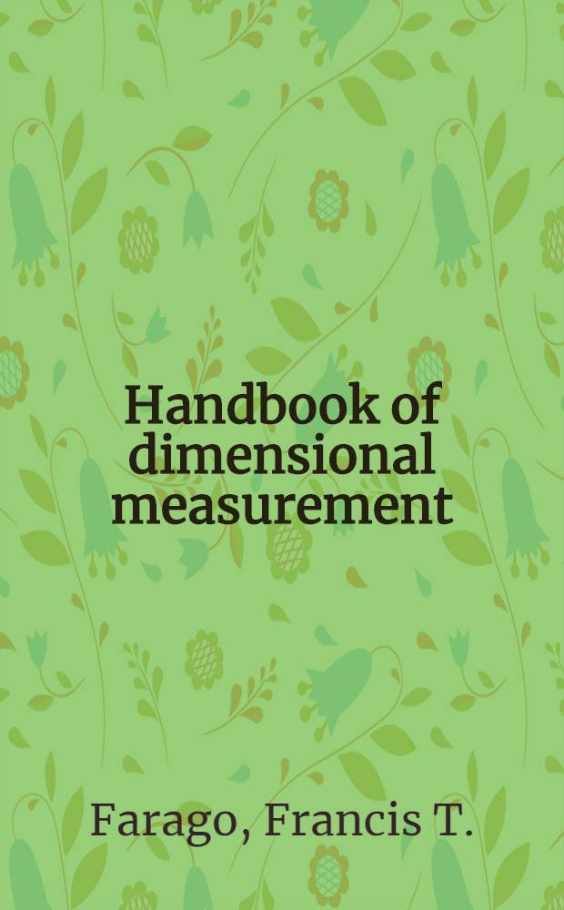 Handbook of dimensional measurement
