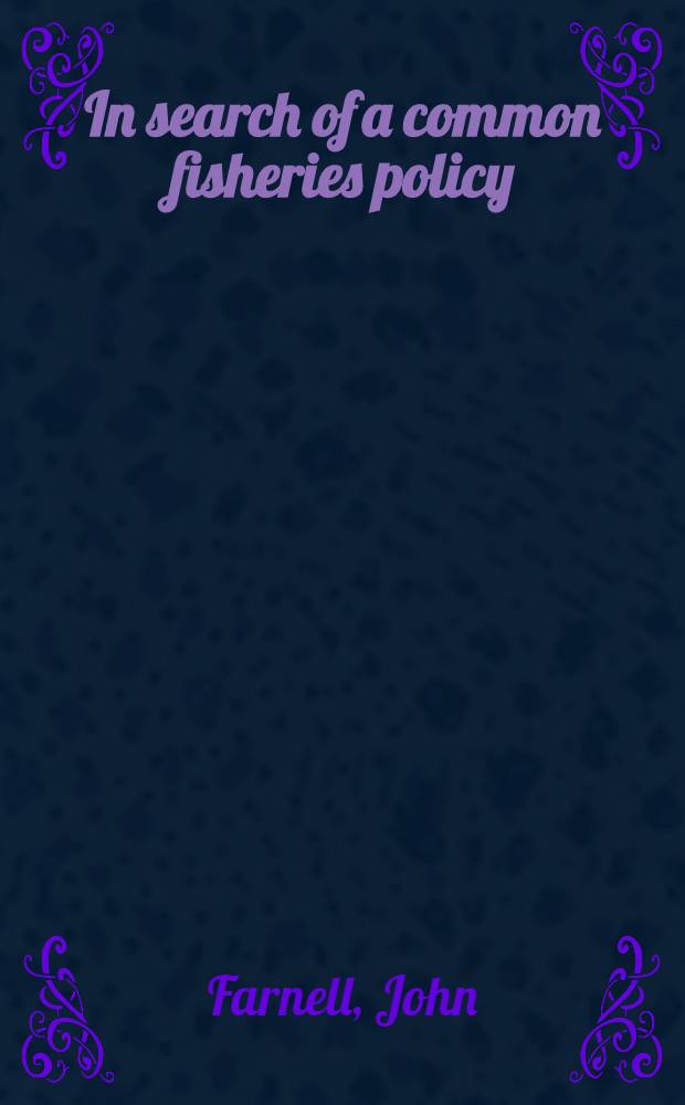 In search of a common fisheries policy