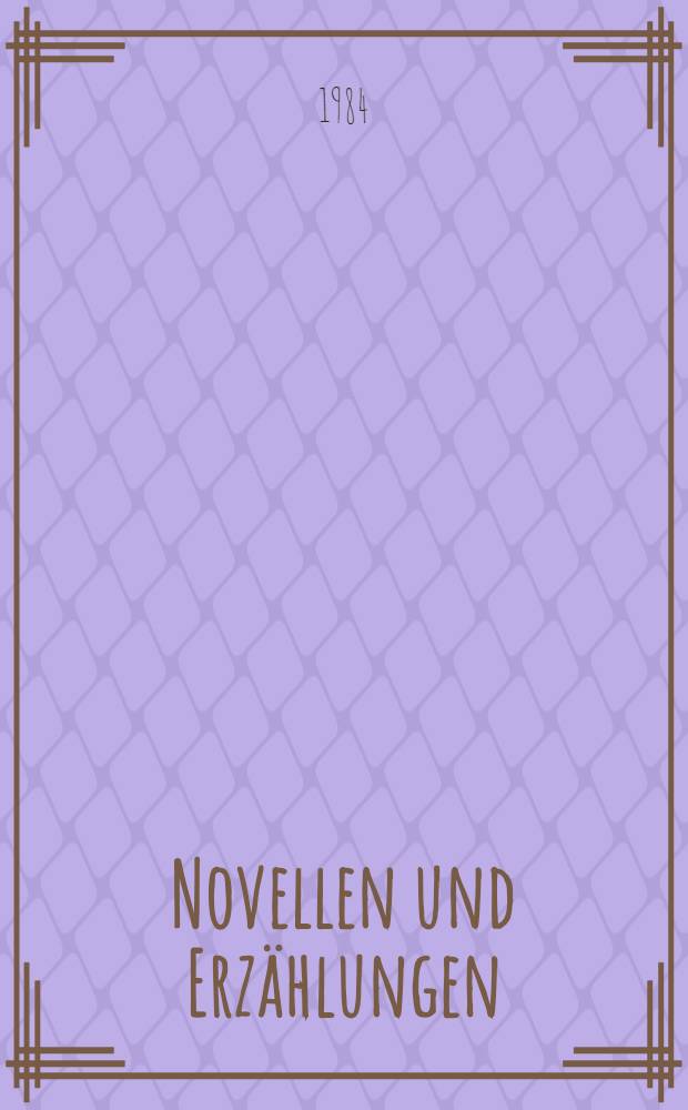 Novellen und Erzählungen
