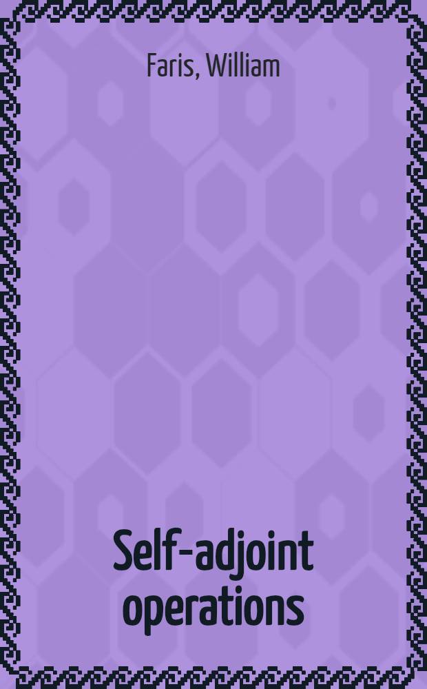 Self-adjoint operations