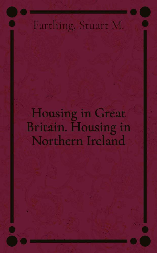 Housing in Great Britain. Housing in Northern Ireland