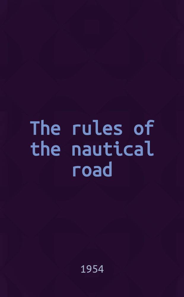 The rules of the nautical road