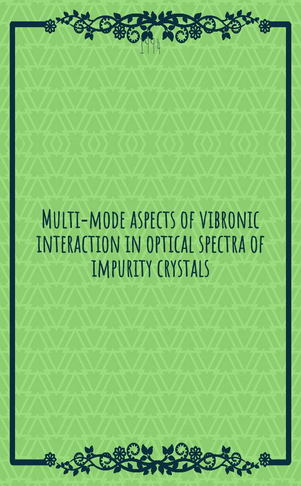 Multi-mode aspects of vibronic interaction in optical spectra of impurity crystals