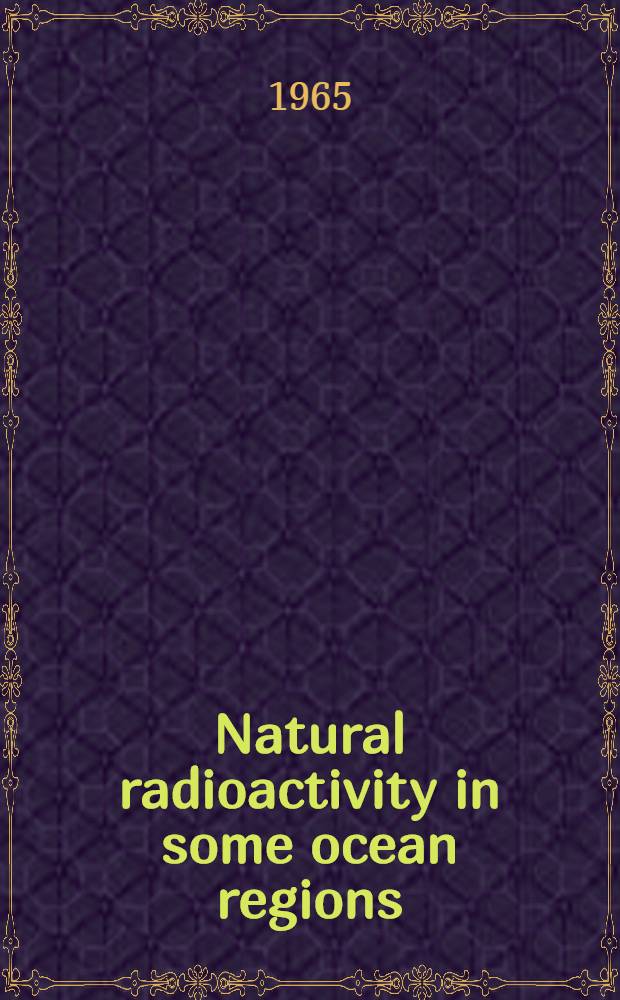 Natural radioactivity in some ocean regions