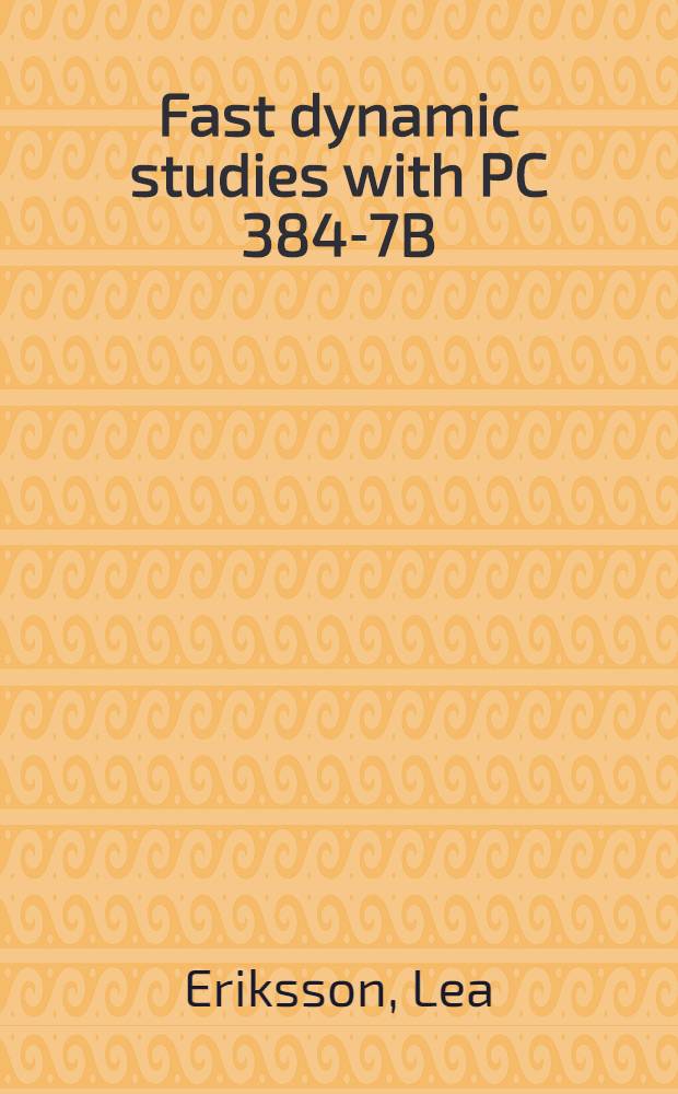 Fast dynamic studies with PC 384-7B; system improvements and development of an automated blood sampling system