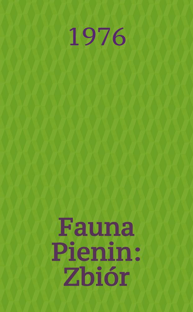 Fauna Pienin : Zbiór