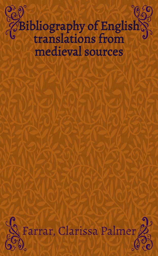 Bibliography of English translations from medieval sources