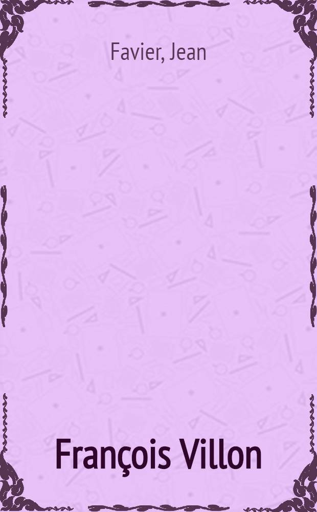 François Villon
