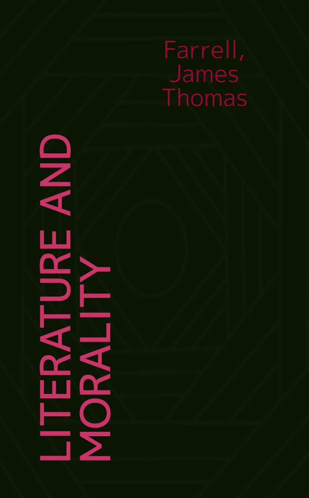 Literature and morality : Essays