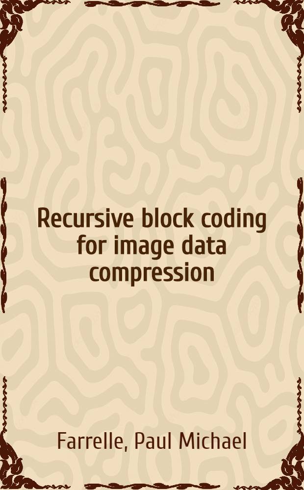 Recursive block coding for image data compression
