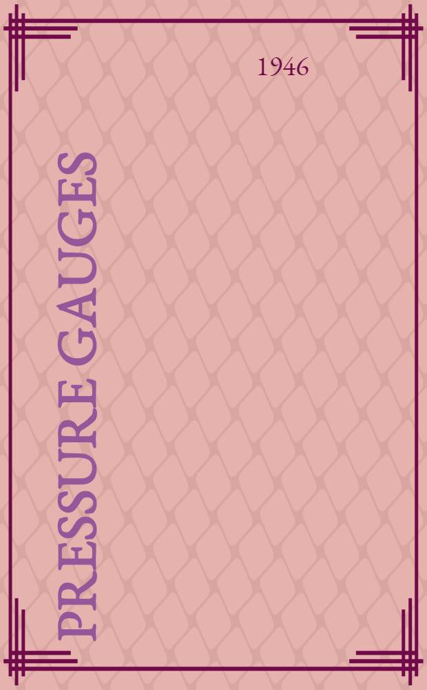 Pressure gauges