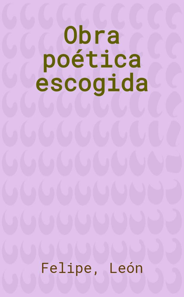 Obra poética escogida