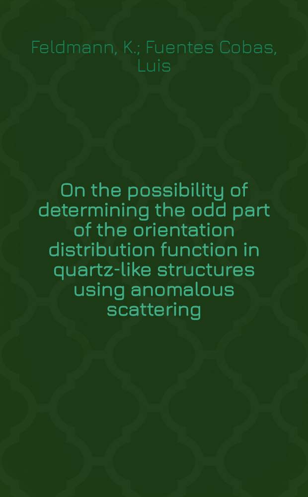 On the possibility of determining the odd part of the orientation distribution function in quartz-like structures using anomalous scattering