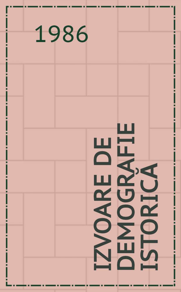Izvoare de demografie istorică