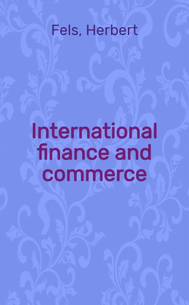 International finance and commerce