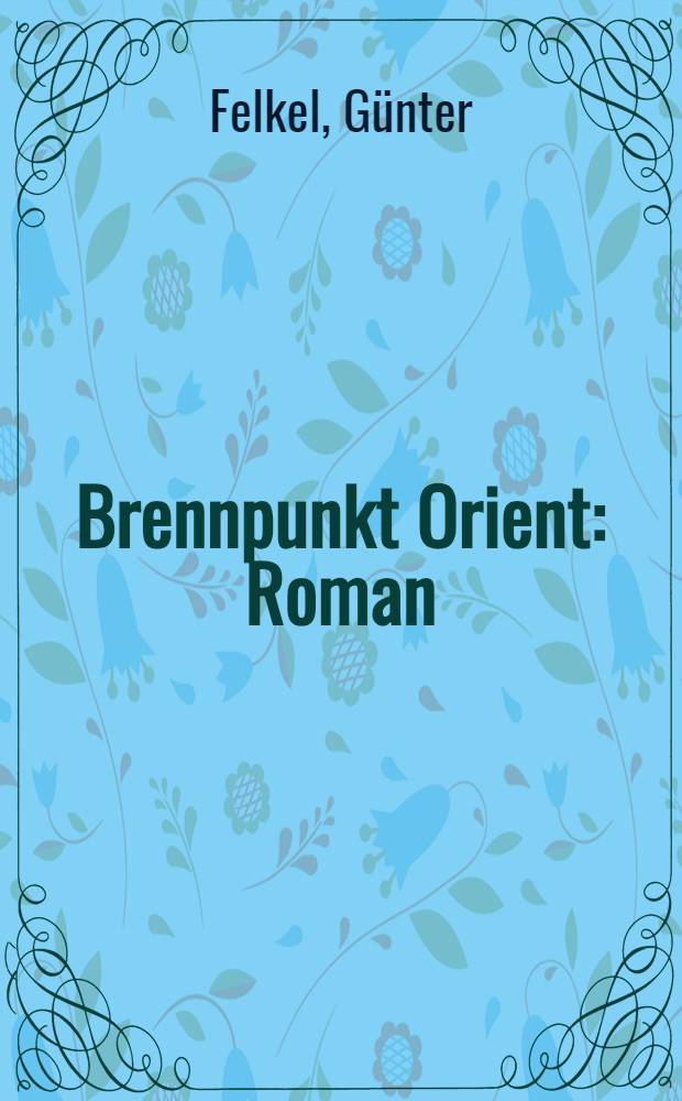 Brennpunkt Orient : Roman
