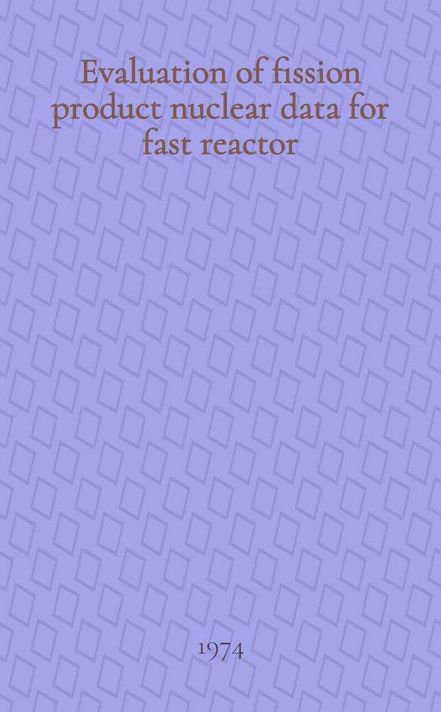 Evaluation of fission product nuclear data for fast reactor (neutron cross sections for 28 nuclides)