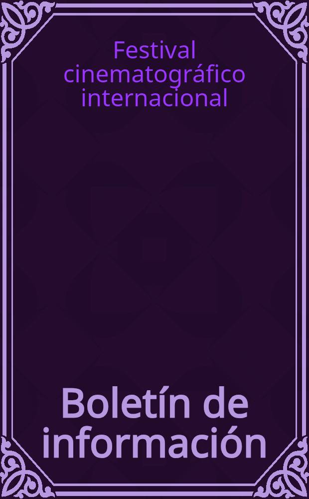 Boletín de información