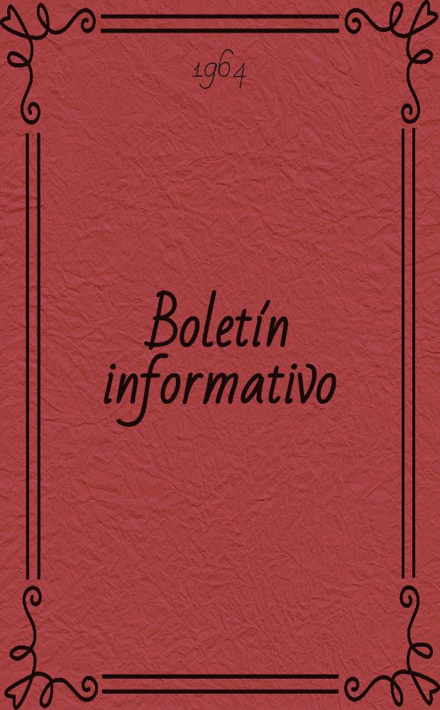 Bolet&iacute;n informativo
