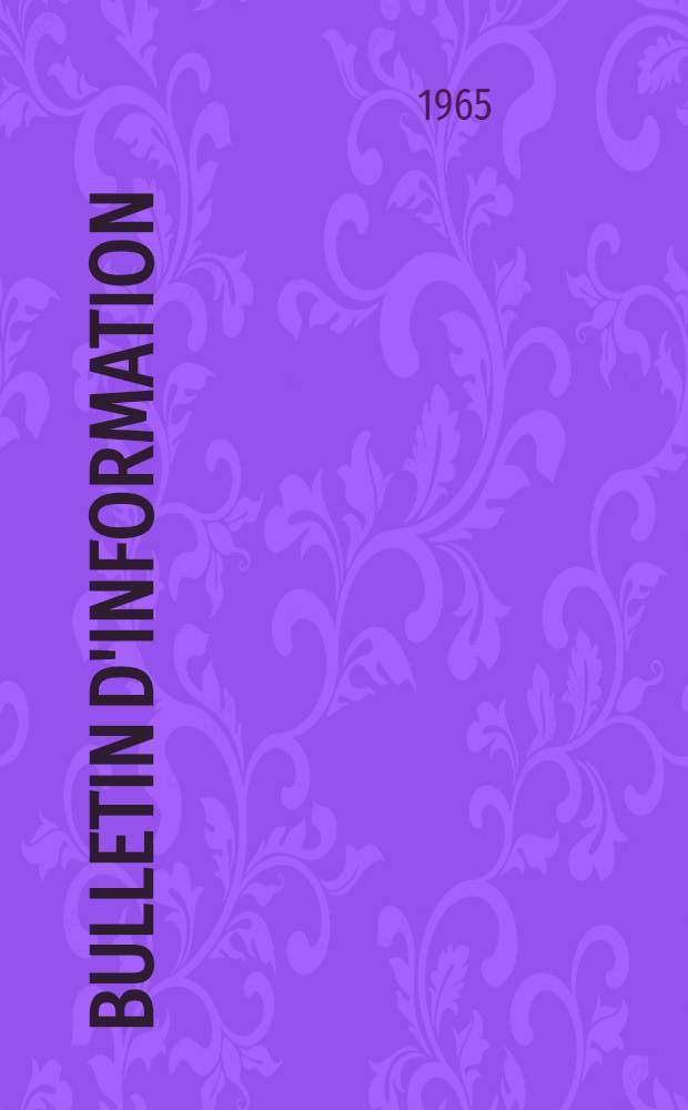 Bulletin d'information