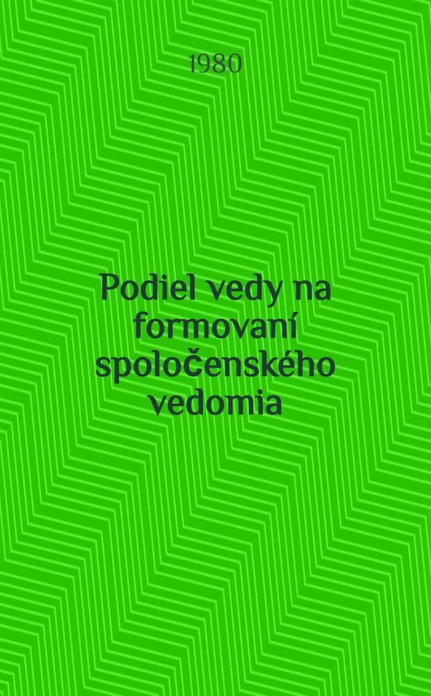 Podiel vedy na formovaní spoločenského vedomia