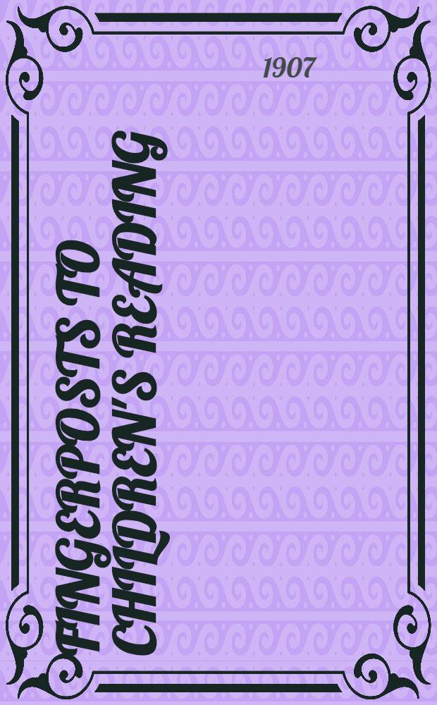 Fingerposts to children's reading
