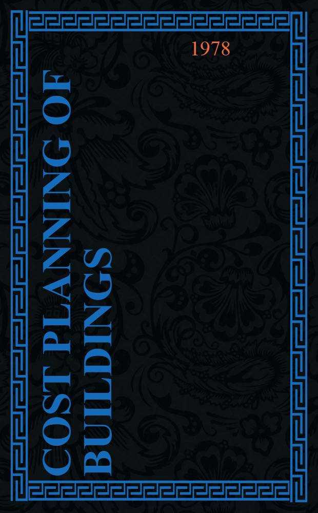 Cost planning of buildings