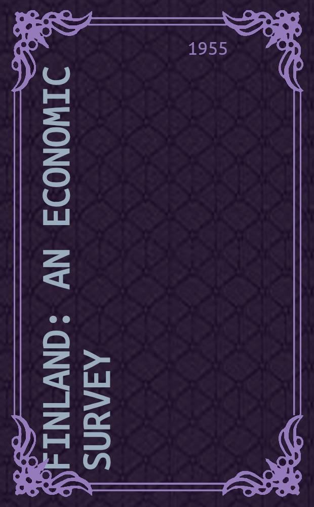 Finland : An economic survey